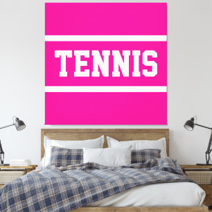 Toile TENNIS Athlétique Rose Clair Blanc Rayures