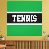 TENNIS Texte amusant Gras Vert Noir Blancs