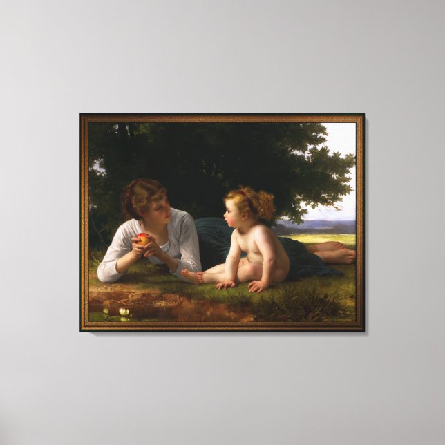 Toile Tentation par William Bouguereau (Recto)