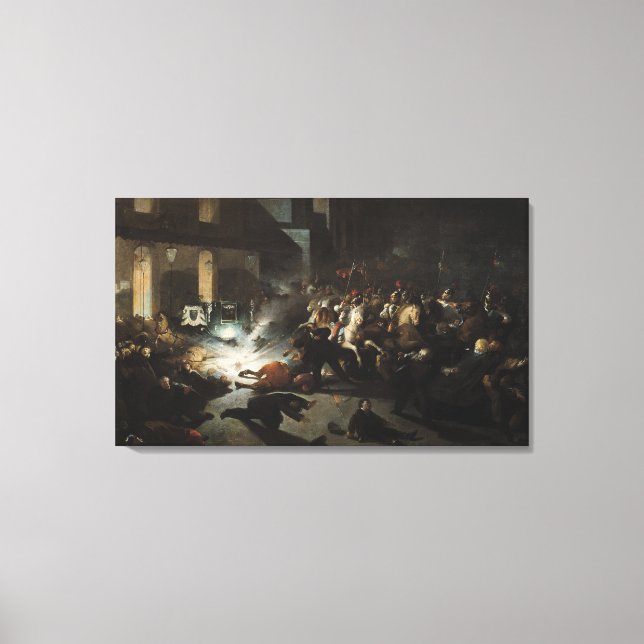 Toile Tentative d'assassinat de l'empereur Napoléon (Recto)