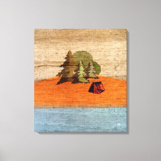 Toile Tente de plein air Camping dans les bois Bois Look