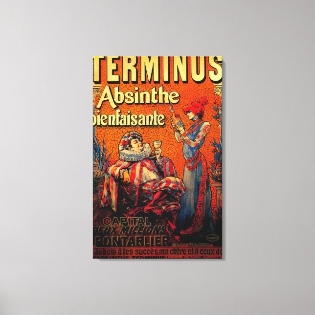 Toile Terminus Absinthe Poster Vintage Europe (Recto)