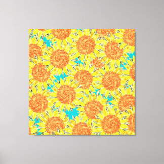 Toile terrain de tournesol