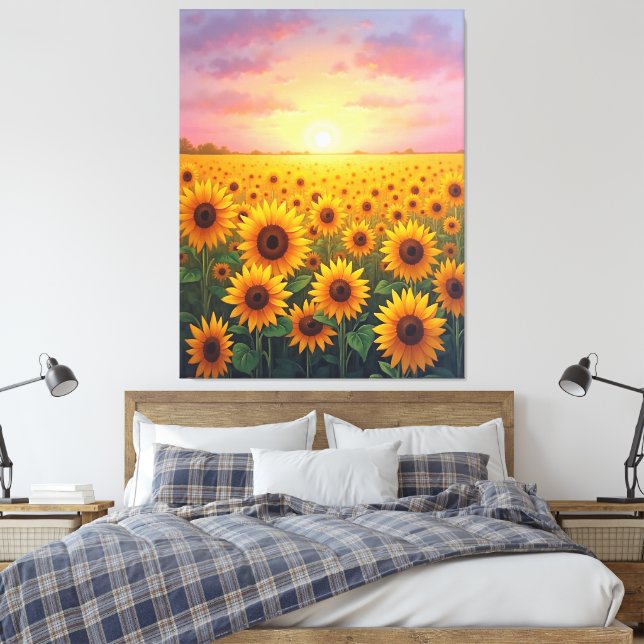 Toile Terrain de tournesol (Insitu(Chambre))