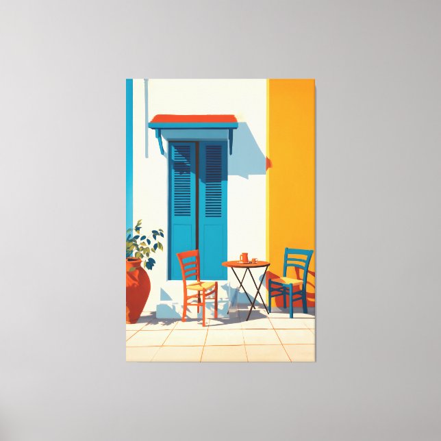 Toile Terrasse méditerranéenne Bliss (Recto)