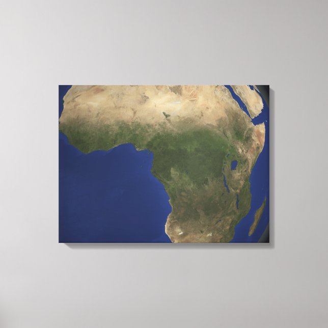Toile Terre avec couverture terrestre sur l'Afrique (Recto)