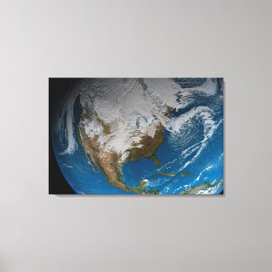 Toile Terre Pleine Avec Des Nuages Simulés Sur L'Amériqu