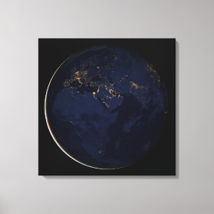 Toile Terre Pleine Avec Lumières De Ville