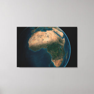 Toile Terre Pleine De L'Espace Au-Dessus Du Continent Af
