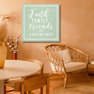 Toile Terre Tonale Personnalisée Sage Foi Famille Amis