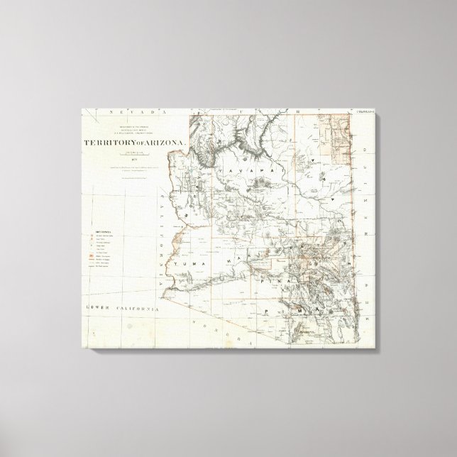 Toile Territoire De L'Arizona (Recto)