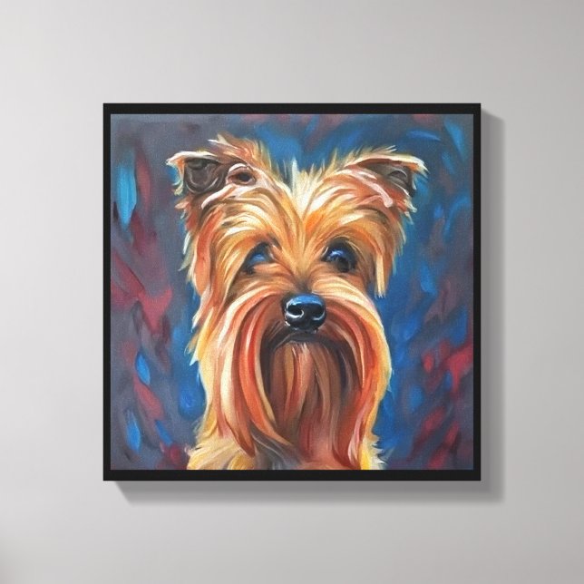 Toile Tervrier Australien - Portrait de Chien (Recto)