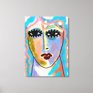 Toile Tête dans les nuages peinture numérique Abstraite