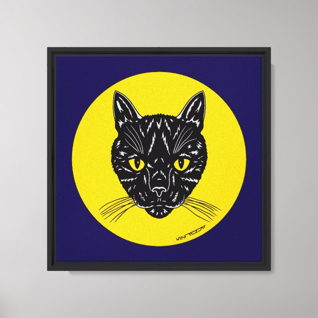 Toile Tête de chat noir (Recto)