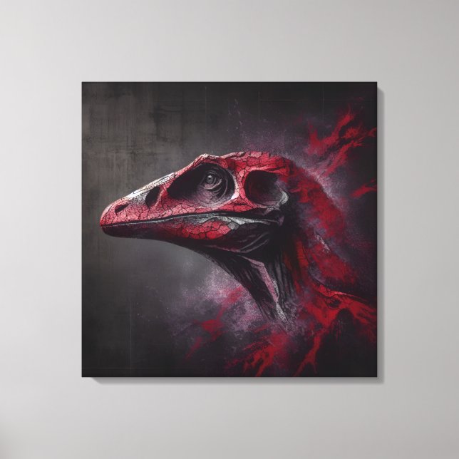 Toile Tête de dinosaure disparue (Recto)
