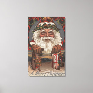Toile Tête de GreetingBig Père Noël de Noël