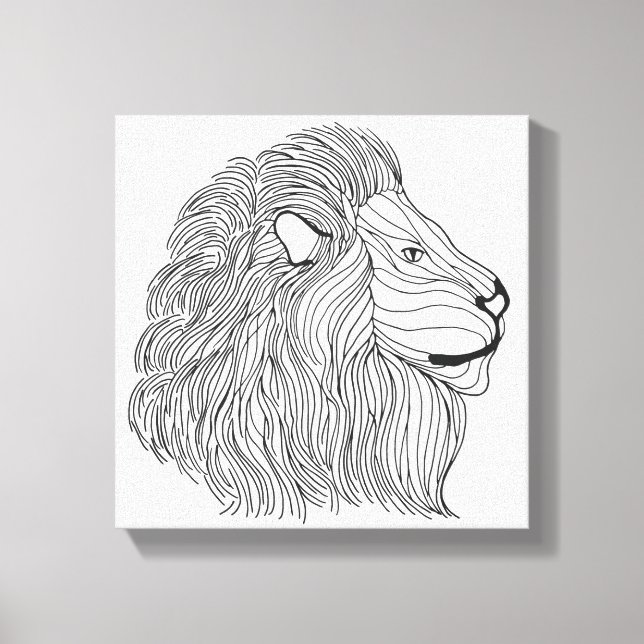 Toile Tête de lion 30 inspirée (Recto)