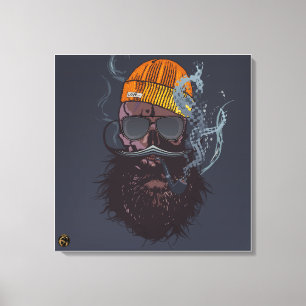 Toile Tête de mort punk hipster G-skulls crâne love cool