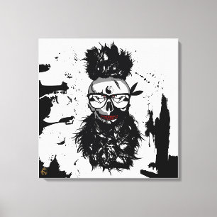 Toile Tête de mort punk hipster G-skulls crâne panda