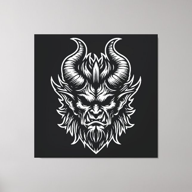 Toile Tête Démon En Colère (Recto)