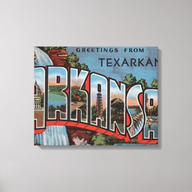 Toile Texarkana, Arkansas (Scène des chutes d'eau) (Recto)
