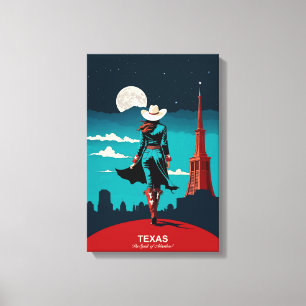 Toile Texas Travel : L'esprit d'aventure