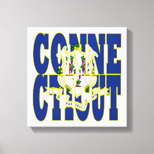 Toile Texte de l'indicateur d'état Connecticut