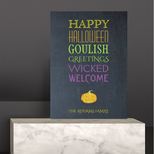 Toile Texte de salutations d'Halloween Canvas personnali (Créateur téléchargé)