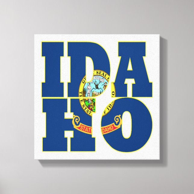 Toile Texte du drapeau de l'état Idaho (Recto)