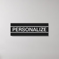 Texte personnalisable | Moderne gras Noir & Blanc