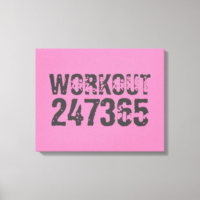 Toile Texte usé et rayé Workout 247365 rose (Recto)