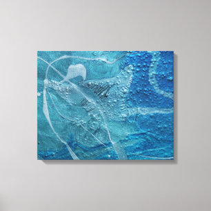 Toile texture abstraite de turquoise