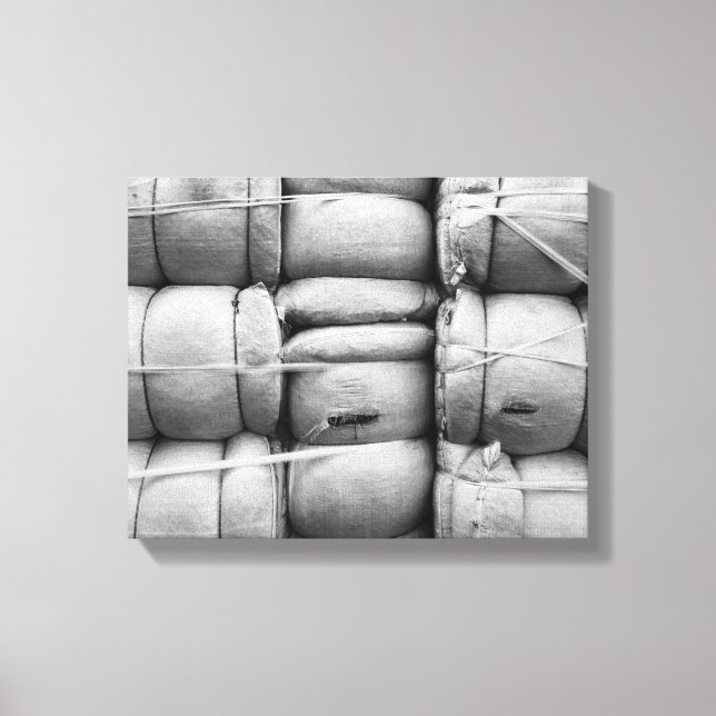 Toile Texture Abstraite Sacs noir et blanc (Recto)