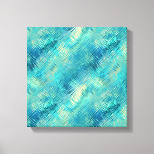 Toile Texture de gel cristal bleu aquamarin