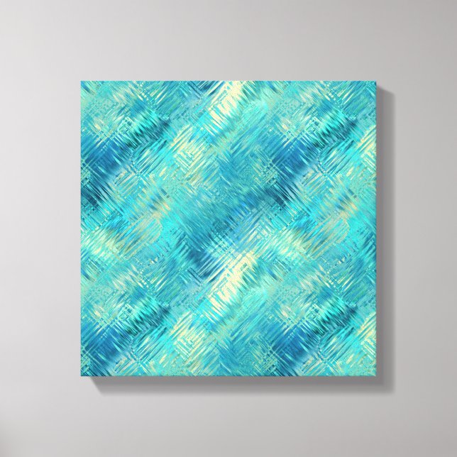 Toile Texture de gel cristal bleu aquamarin (Recto)