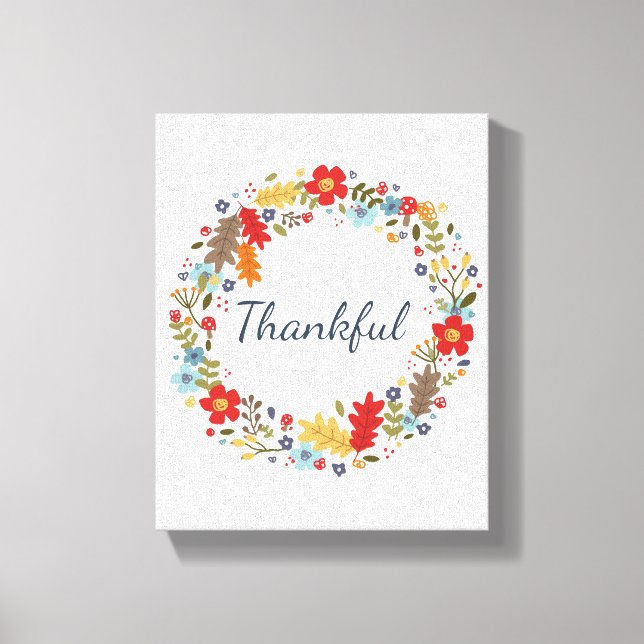 Toile Thanksgiving Thanksgiving Automne Wreath Canvas Wa (Recto)