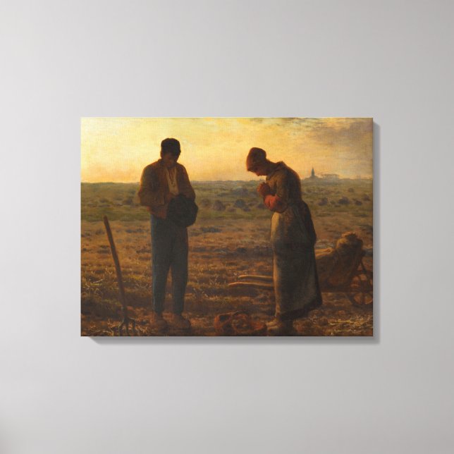 Toile The Angelus, 1857-1859 par Jean-François Millet (Recto)