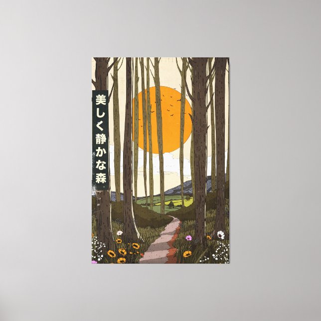Toile The Beautiful quiet forest (Recto)