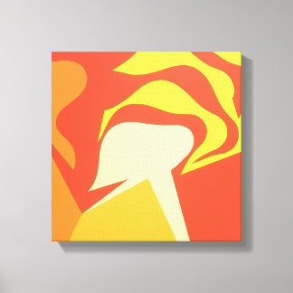 Toile The Bright Unknown Yellow Abstract Canvas Print