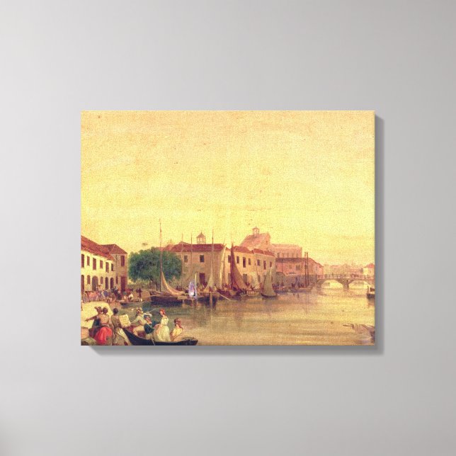 Toile The Careenage, Bridgetown, Barbados, c.1848 (Recto)