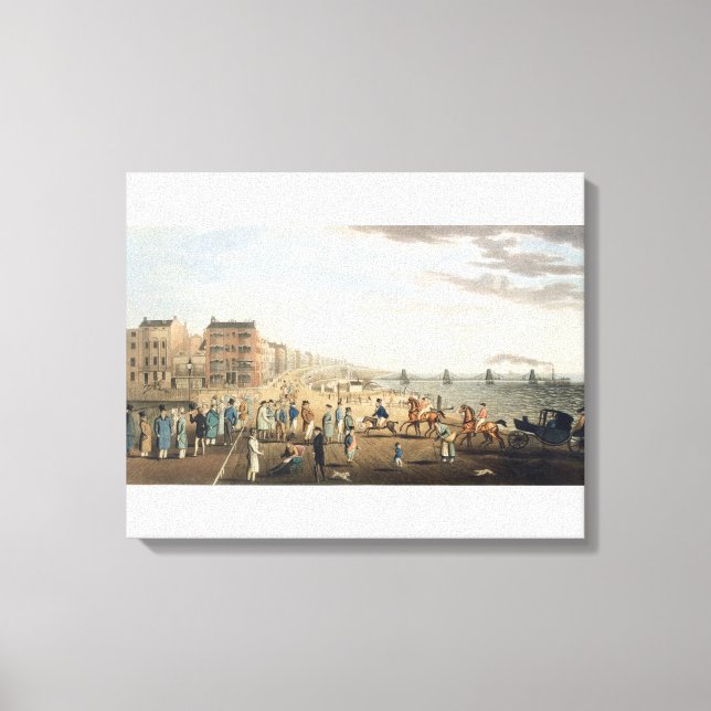 Toile The Chain Pier at Brighton with Characters (Recto)