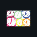 Toile the clock - pop art<br><div class="desc">Vintage clock is pop art for your home or office.</div>