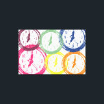 Toile the clock - pop art<br><div class="desc">Vintage clock is pop art for your home or office.</div>