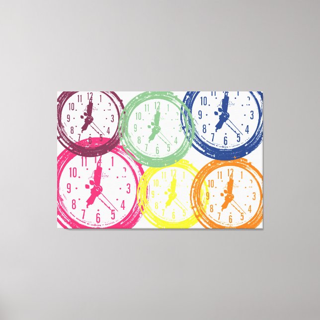 Toile the clock - pop art (Recto)