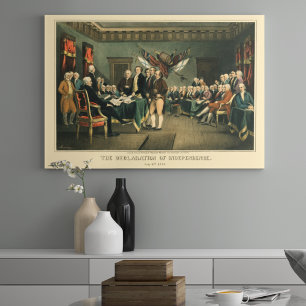 Toile The Declaration of Independence, 1850, Restored