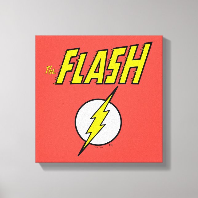 Toile The Flash Name & Lightning Bolt Logo (Recto)