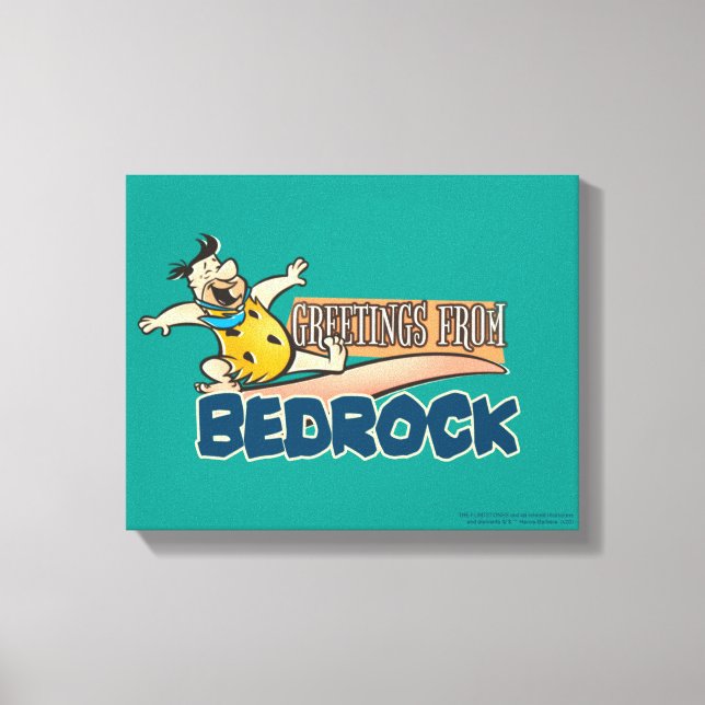 Toile The Flintstones | Fred - Greetings From Bedrock (Recto)