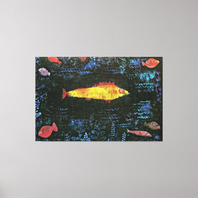 Toile The Goldfish by Paul Klee (Recto)