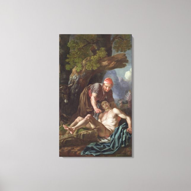 Toile The Good Samaritan, c.1751-52 (huile sur toile) (Recto)