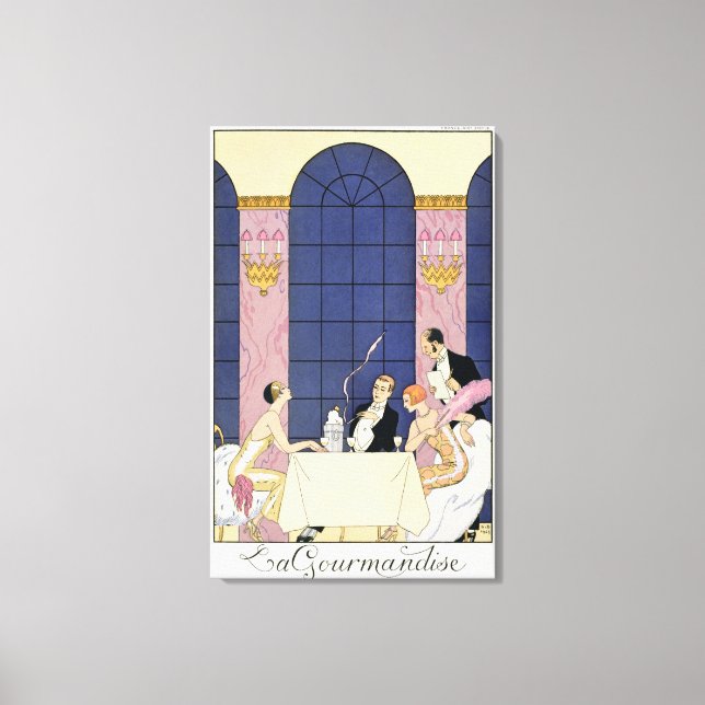 Toile The Gourmands, 1920-30 (tirage pochoir) (Recto)